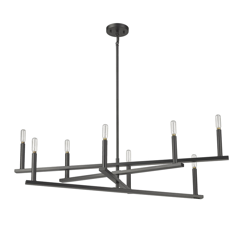 Acclaim Lighting IN20026BK Eight Light Chandelier, Black