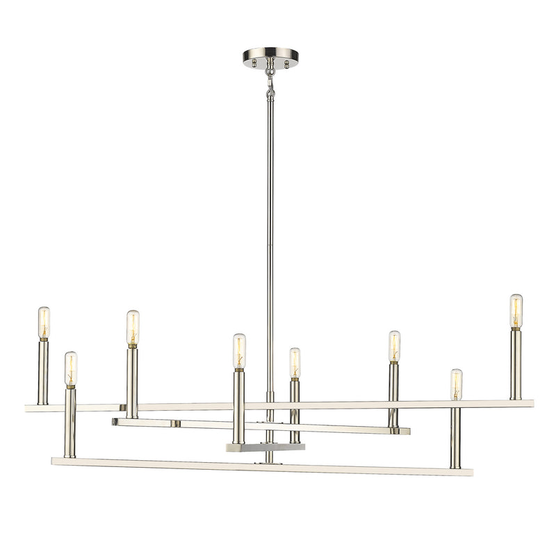 Acclaim Lighting IN20026PN Eight Light Chandelier, Polished Nickel
