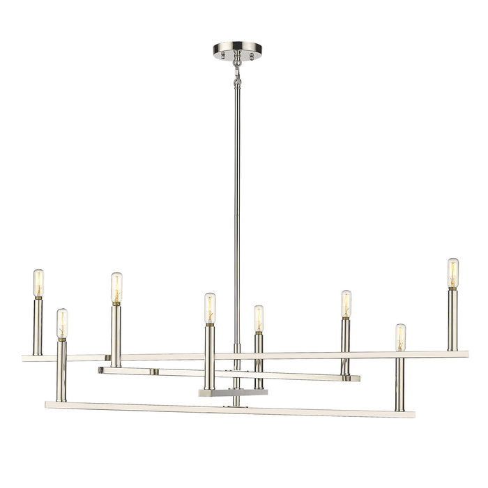 Acclaim Lighting IN20026PN Eight Light Chandelier, Polished Nickel