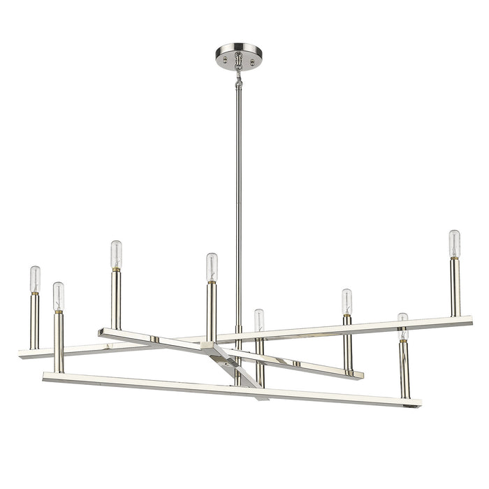 Acclaim Lighting IN20026PN Eight Light Chandelier, Polished Nickel