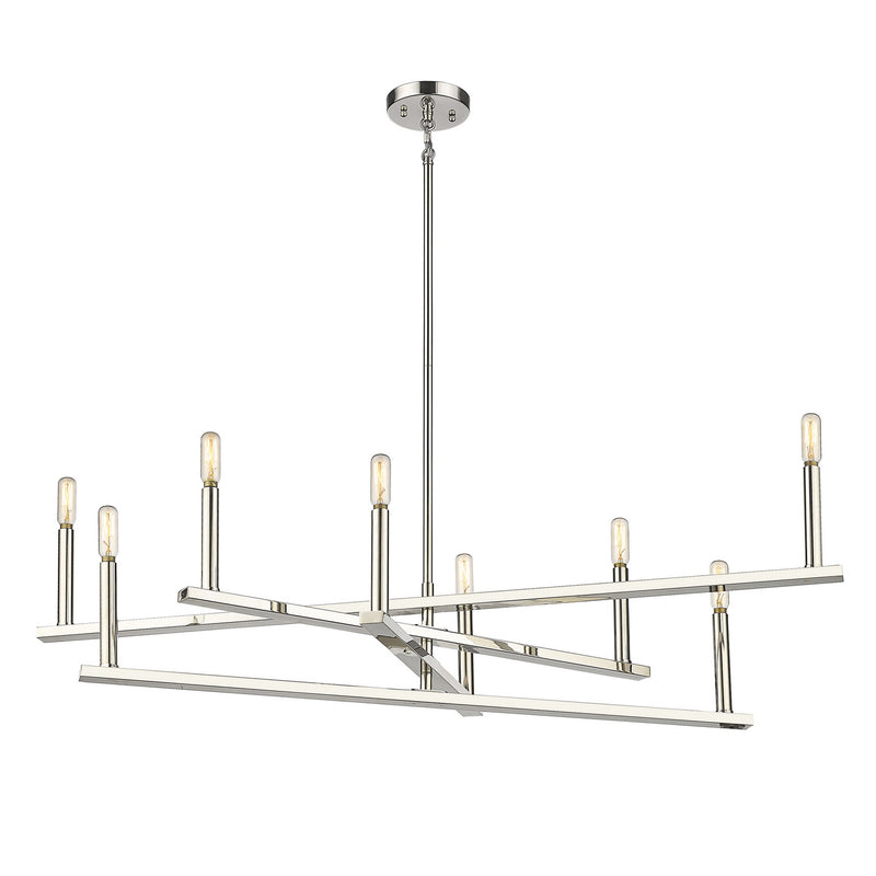 Acclaim Lighting IN20026PN Eight Light Chandelier, Polished Nickel