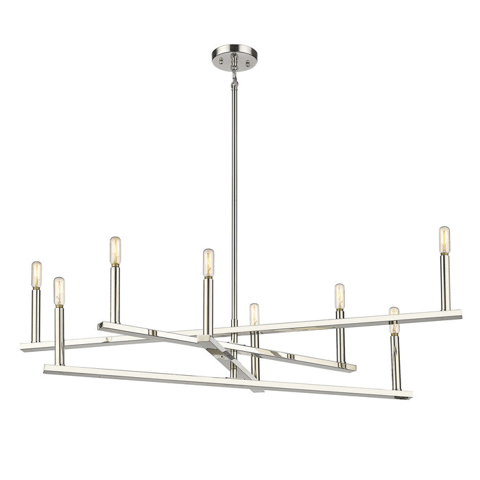 Acclaim Lighting IN20026PN Eight Light Chandelier, Polished Nickel