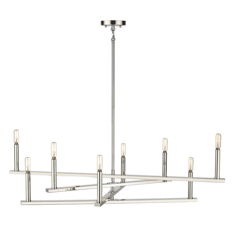 Acclaim Lighting IN20026PN Eight Light Chandelier, Polished Nickel