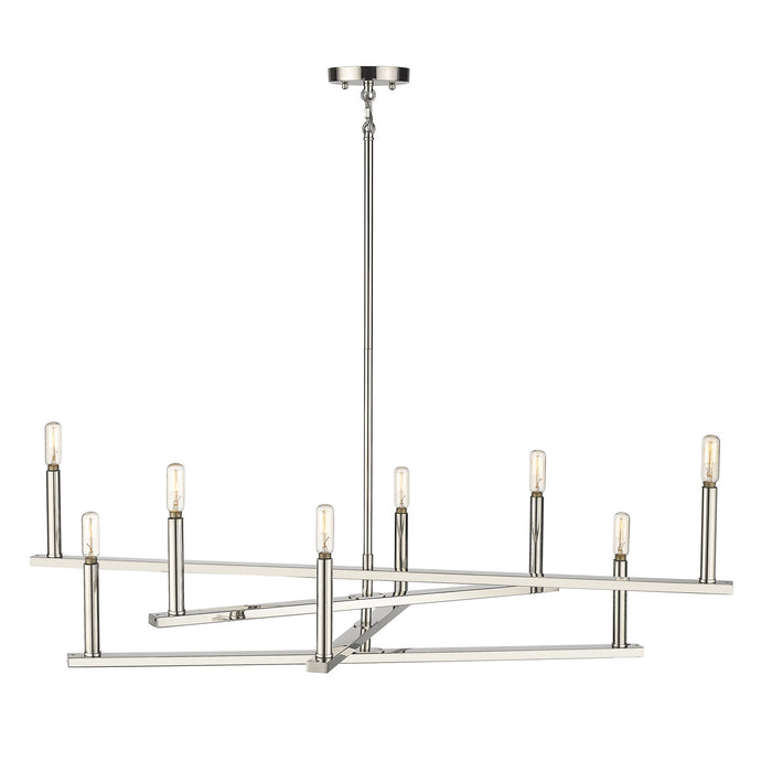 Acclaim Lighting IN20026PN Eight Light Chandelier, Polished Nickel