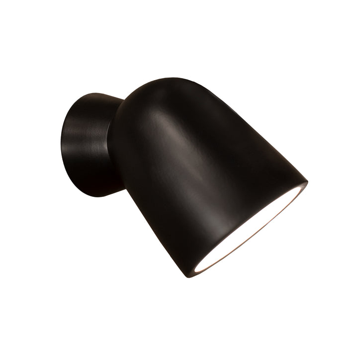 Justice Designs CER-3770-CRB One Light Wall Sconce, Carbon - Matte Black