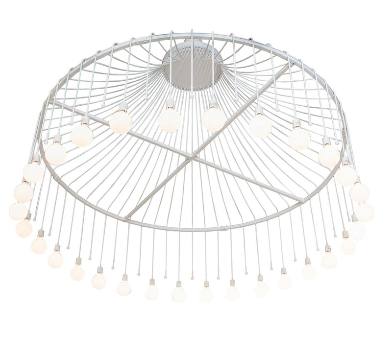 Meyda Tiffany 223438 30 Light Chandelier, Gloss White