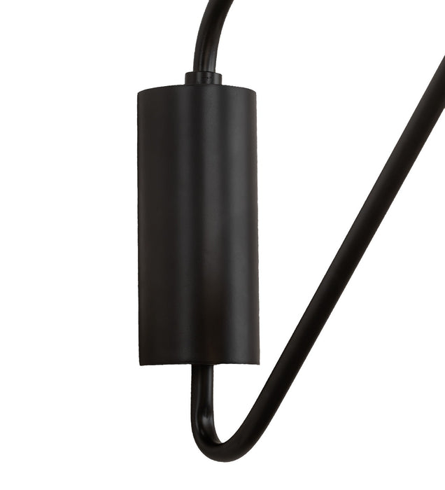 Meyda Tiffany 252560 LED Swing Arm Wall Sconce, Solar Black & Gold Matte