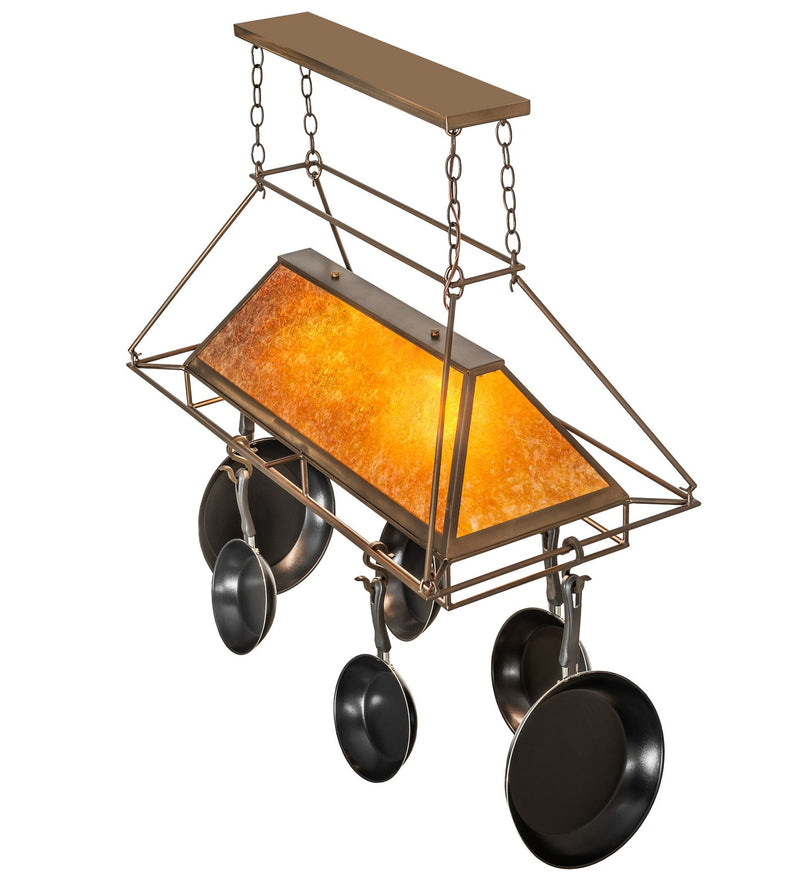 Meyda Tiffany 254426 Two Light Pot Rack, Antique Copper