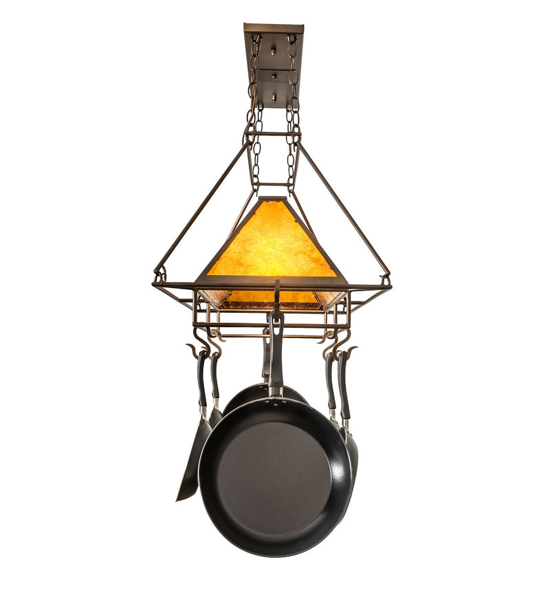 Meyda Tiffany 254426 Two Light Pot Rack, Antique Copper
