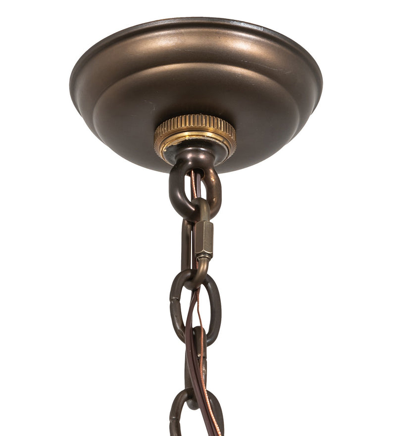 Meyda Tiffany 255787 Four Light Chandelier, Antique Copper