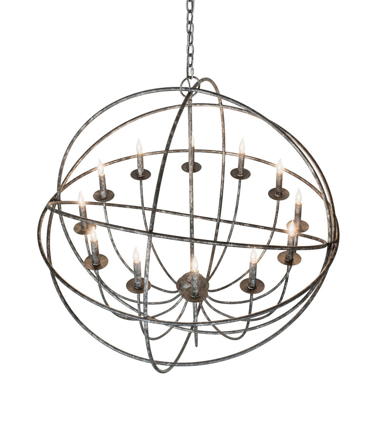 Meyda Tiffany 256204 12 Light Chandelier, Gunmetal