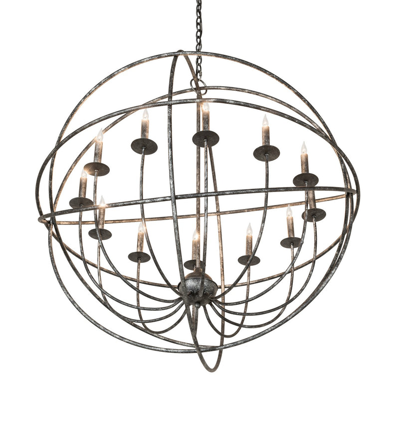 Meyda Tiffany 256204 12 Light Chandelier, Gunmetal