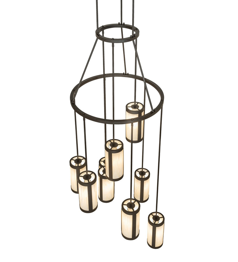 Meyda Tiffany 257010 Nine Light Chandelier, Oil Rubbed Bronze