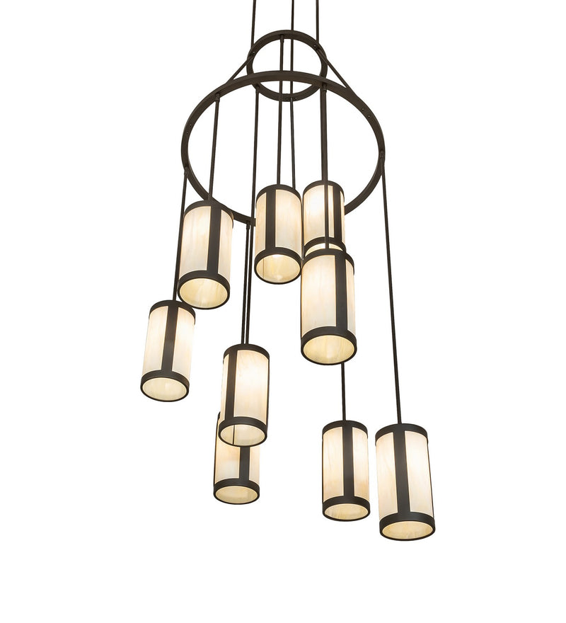 Meyda Tiffany 257010 Nine Light Chandelier, Oil Rubbed Bronze