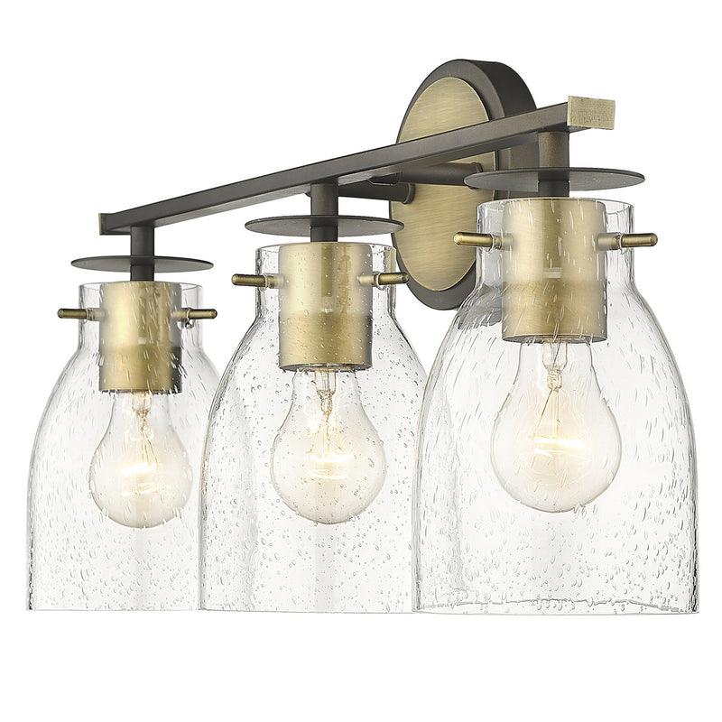 Acclaim Lighting IN40005ORB Three Light Vanity, Oil Rubbed Bronze and Antique Brass