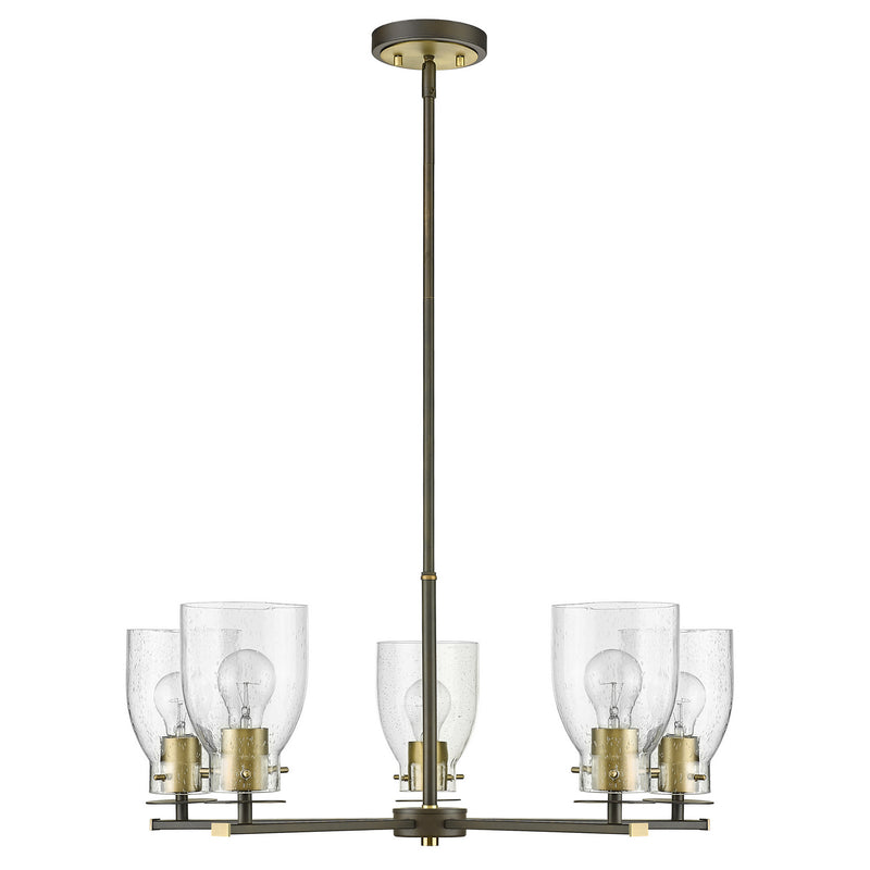 Acclaim Lighting IN20002ORB Five Light Chandelier, Oil Rubbed Bronze and Antique Brass