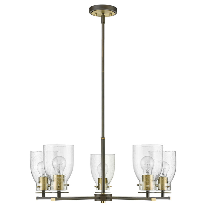 Acclaim Lighting IN20002ORB Five Light Chandelier, Oil Rubbed Bronze and Antique Brass