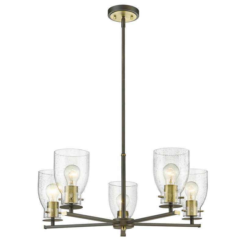 Acclaim Lighting IN20002ORB Five Light Chandelier, Oil Rubbed Bronze and Antique Brass