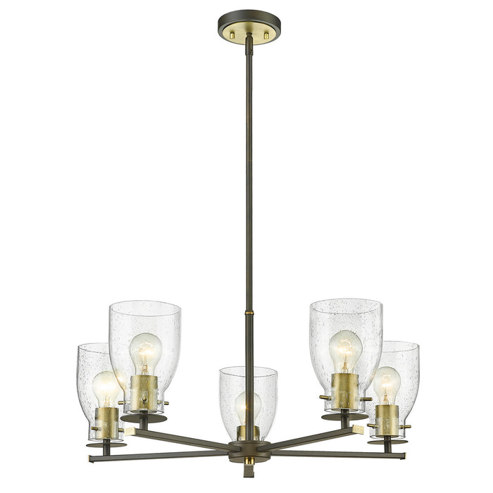 Acclaim Lighting IN20002ORB Five Light Chandelier, Oil Rubbed Bronze and Antique Brass