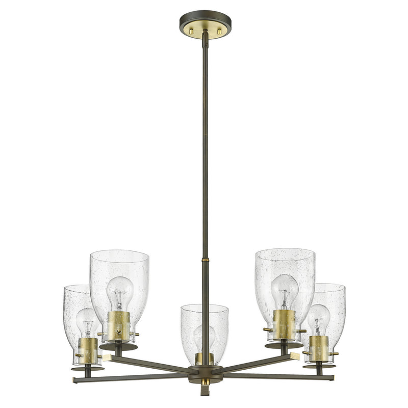 Acclaim Lighting IN20002ORB Five Light Chandelier, Oil Rubbed Bronze and Antique Brass
