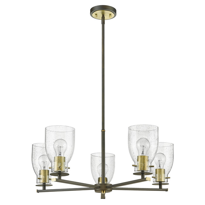 Acclaim Lighting IN20002ORB Five Light Chandelier, Oil Rubbed Bronze and Antique Brass