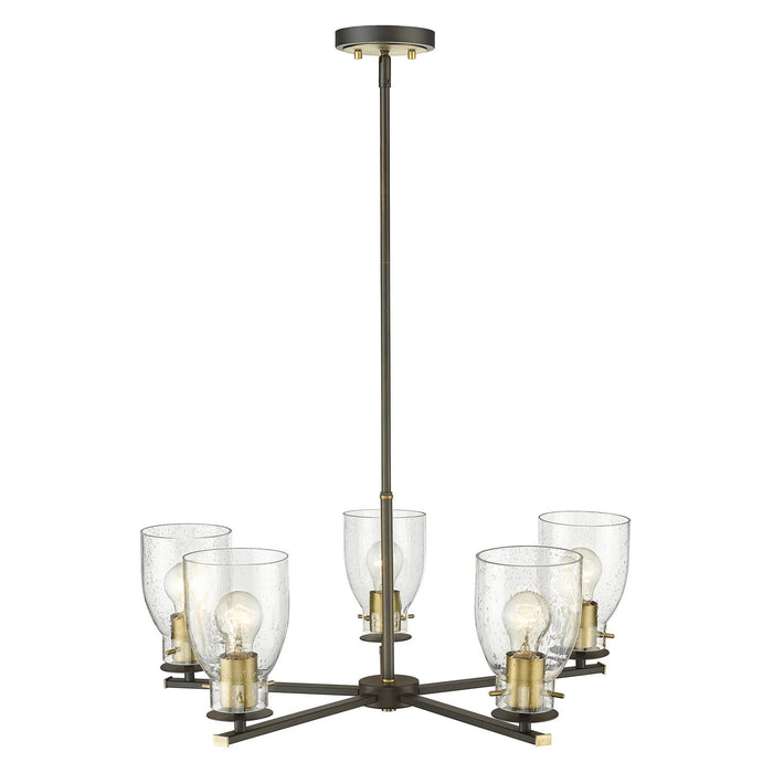 Acclaim Lighting IN20002ORB Five Light Chandelier, Oil Rubbed Bronze and Antique Brass