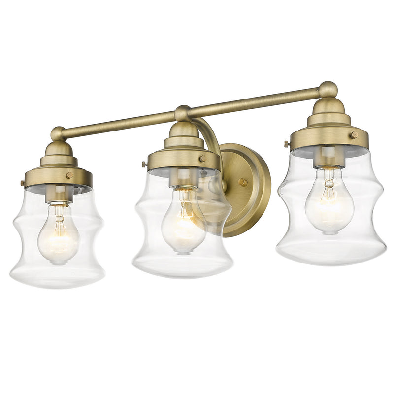 Acclaim Lighting IN40073ATB Three Light Vanity, Antique Brass