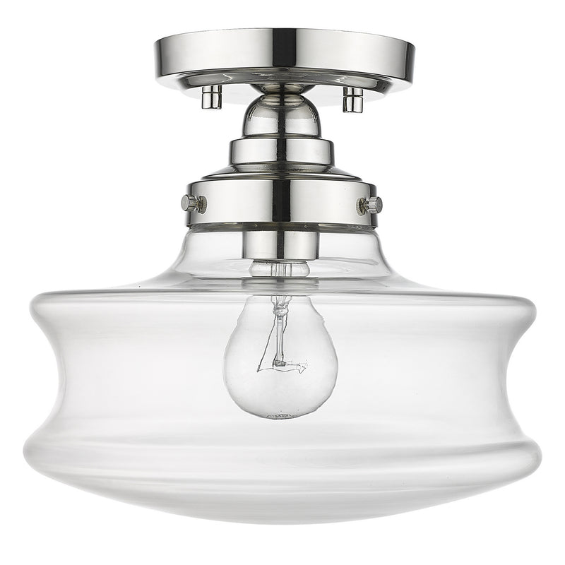 Acclaim Lighting IN20070PN One Light Convertible Semi-Flush, Polished Nickel