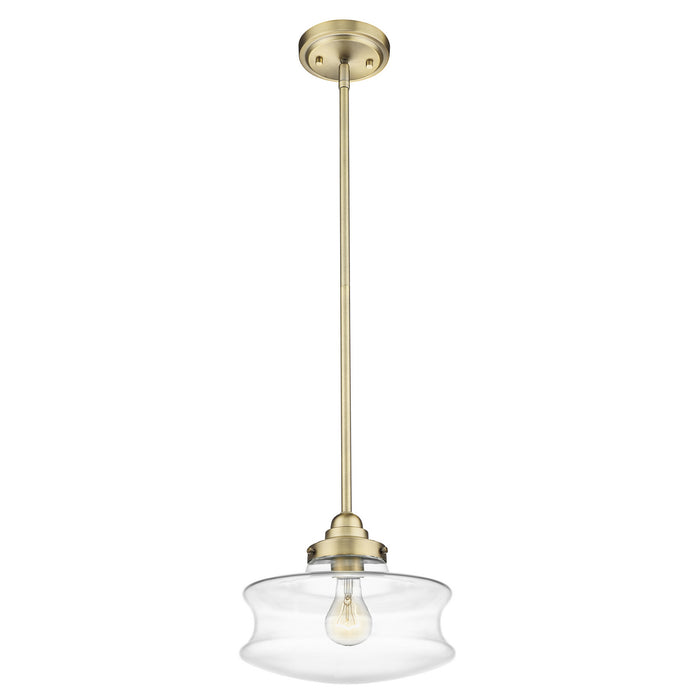 Acclaim Lighting IN20070ATB One Light Convertible Semi-Flush, Antique Brass