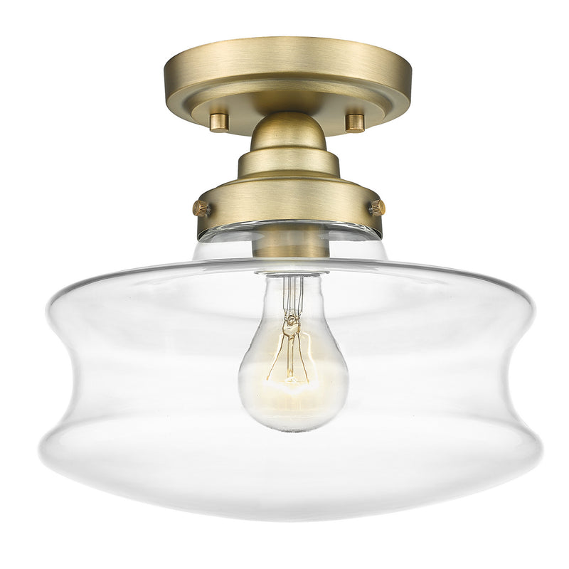Acclaim Lighting IN20070ATB One Light Convertible Semi-Flush, Antique Brass