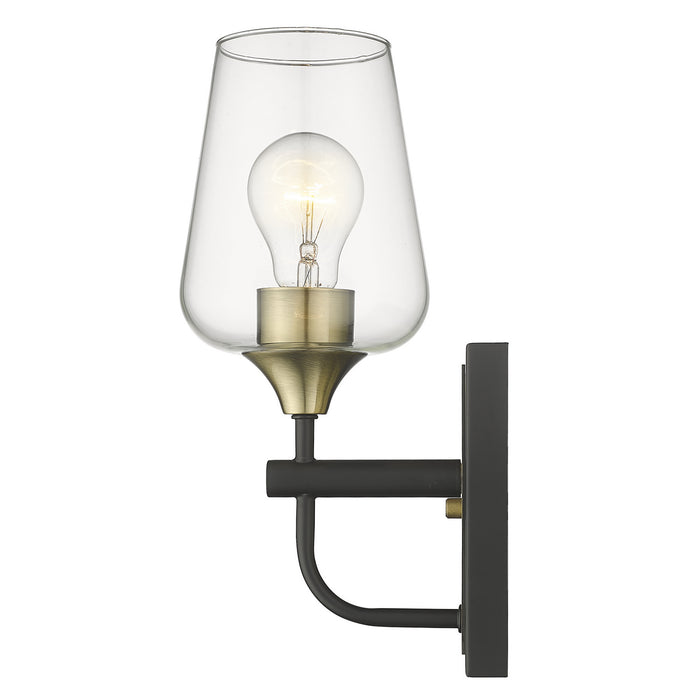 Acclaim Lighting IN40080BK One Light Vanity, Antique Brass and Black
