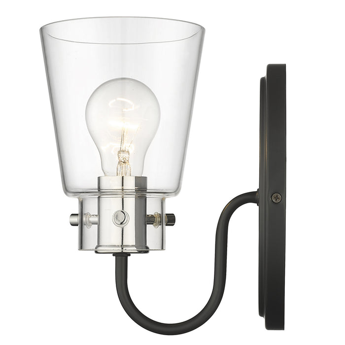 Acclaim Lighting IN40090BK One Light Vanity, Matte Black and Polished Nickel