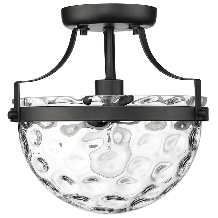 Acclaim Lighting IN60099BK One Light Semi-Flush Mount, Matte Black
