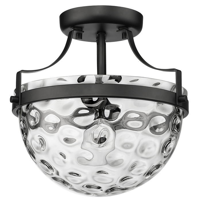 Acclaim Lighting IN60099BK One Light Semi-Flush Mount, Matte Black
