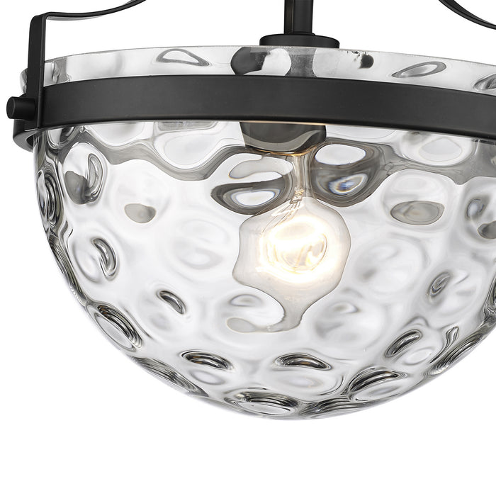 Acclaim Lighting IN60099BK One Light Semi-Flush Mount, Matte Black