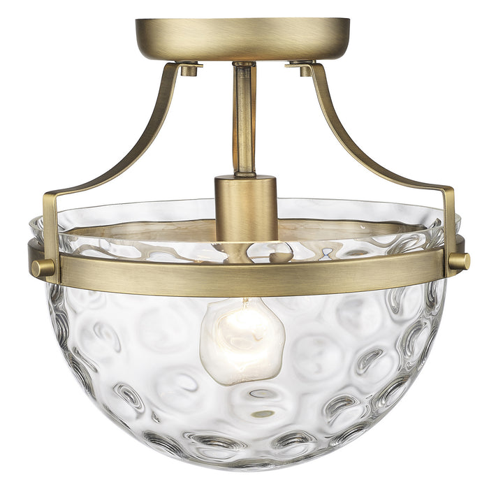 Acclaim Lighting IN60099ATB One Light Semi-Flush Mount, Antique Brass