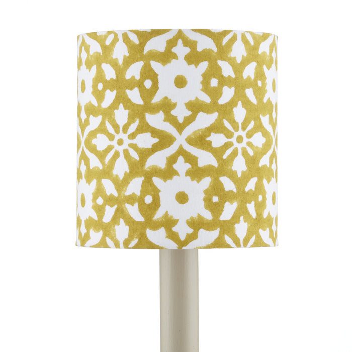 Currey and Company 0900-0002 Chandelier Shade, Mustard/White
