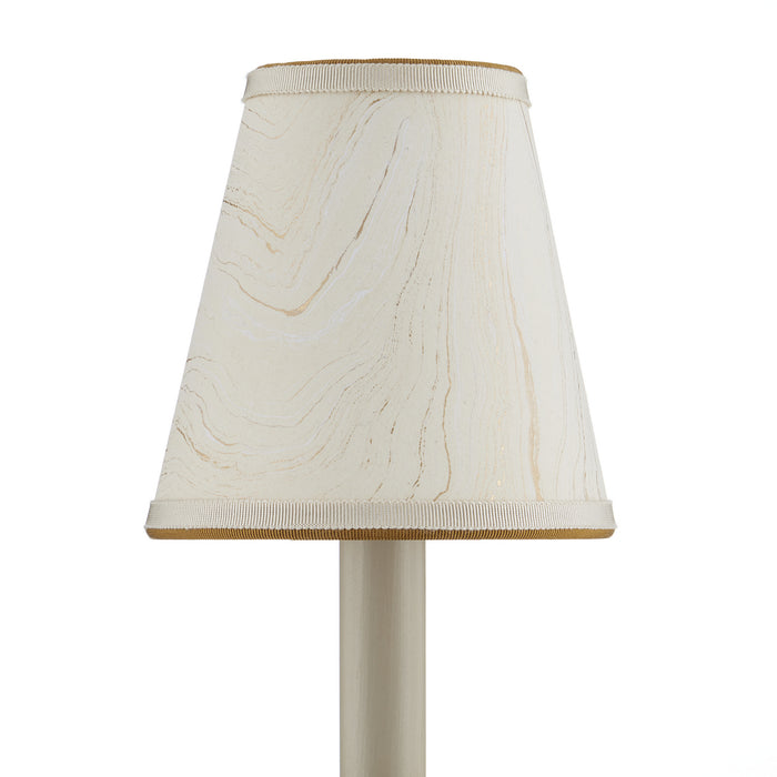 Currey and Company 0900-0015 Chandelier Shade, Cream/Gold