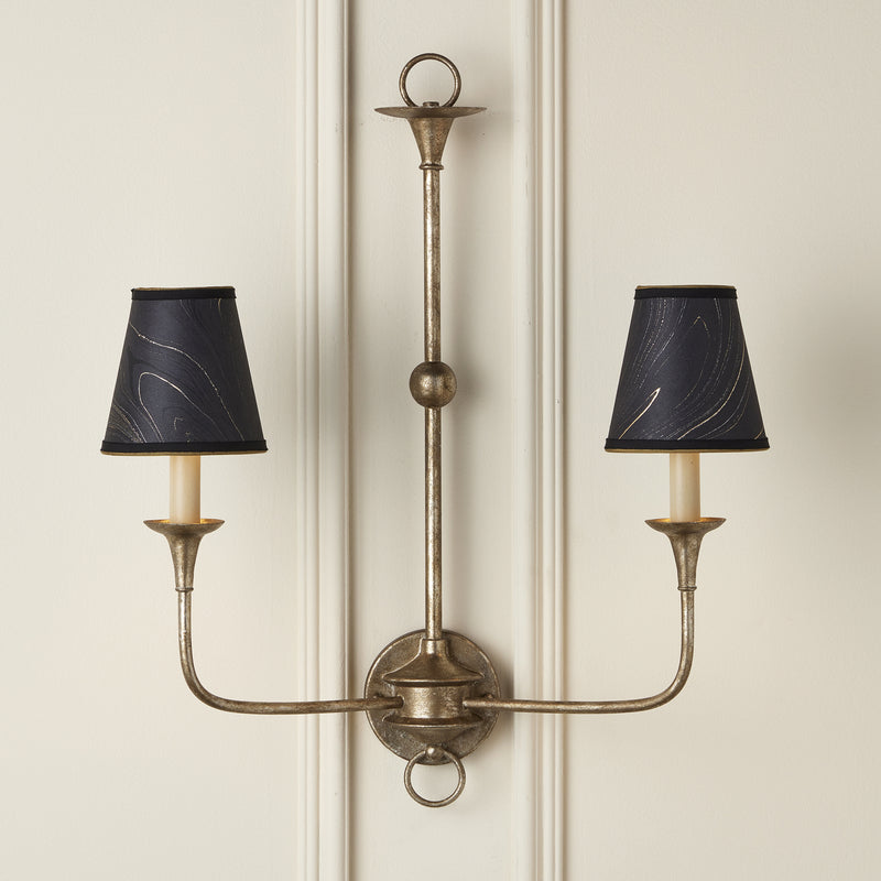 Currey and Company 0900-0019 Chandelier Shade, Black/Gold/Silver