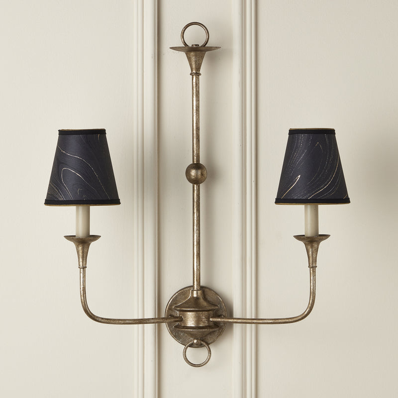 Currey and Company 0900-0019 Chandelier Shade, Black/Gold/Silver