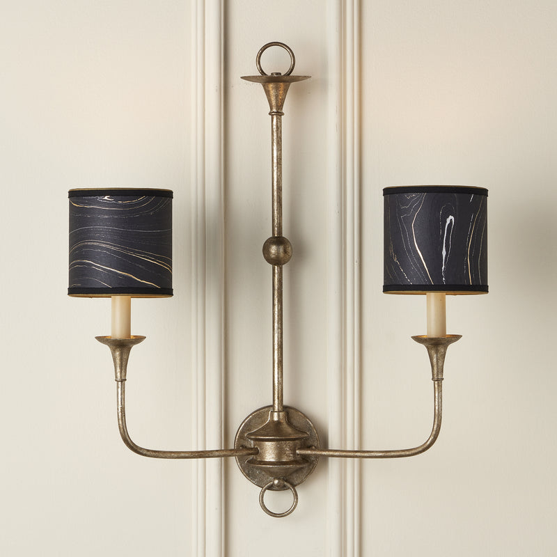 Currey and Company 0900-0020 Chandelier Shade, Black/Gold/Silver