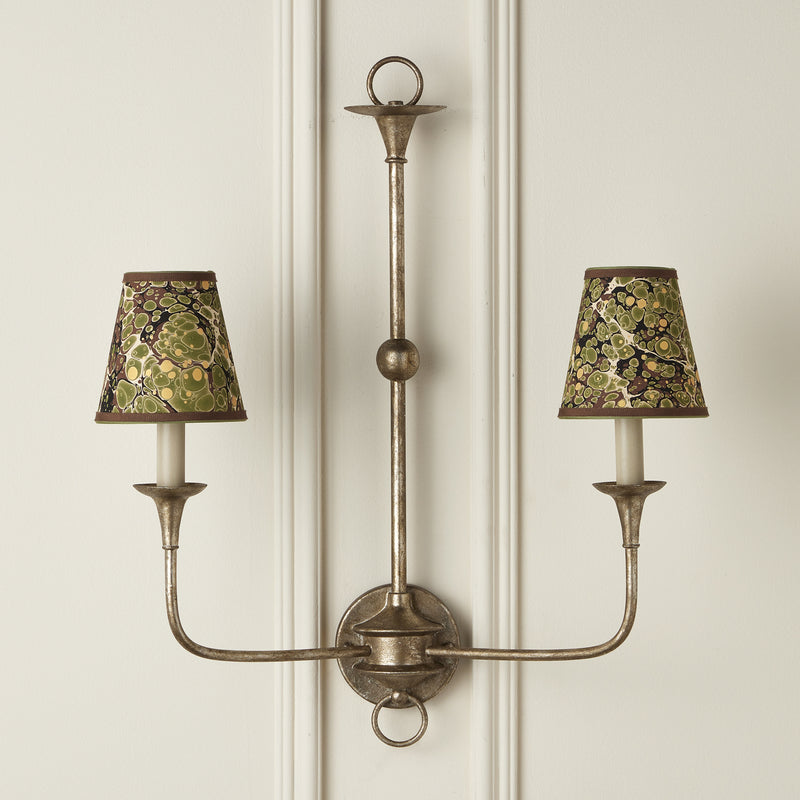 Currey and Company 0900-0021 Chandelier Shade, Green/Chocolate/Mustard