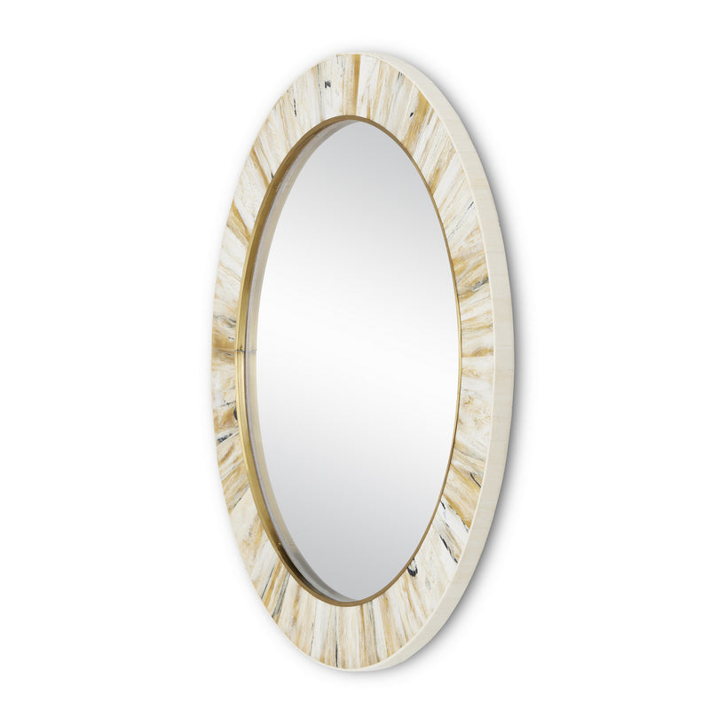 Currey and Company 1000-0121 Mirror, Cream/Brass/Mirror