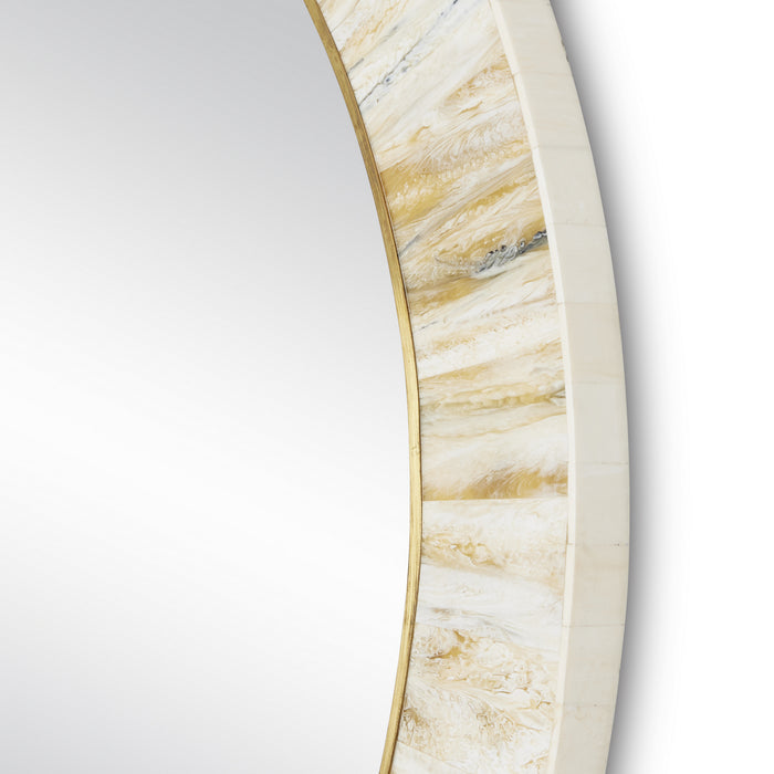 Currey and Company 1000-0121 Mirror, Cream/Brass/Mirror