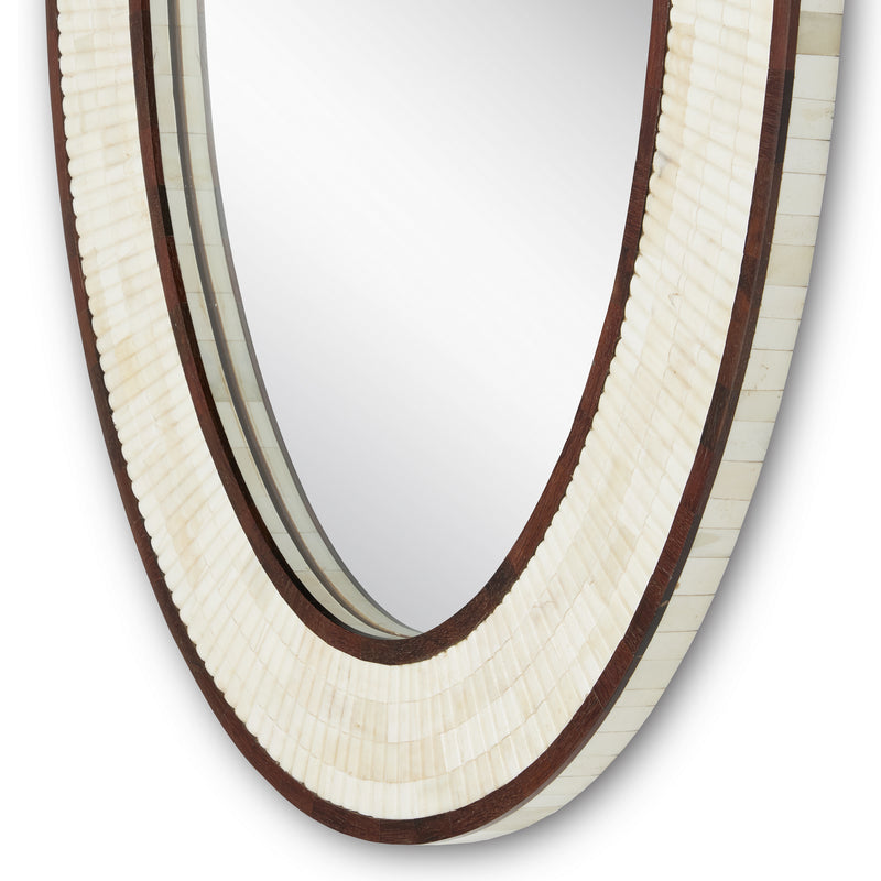Currey and Company 1000-0125 Mirror, Natural/Dark Walnut/Mirror