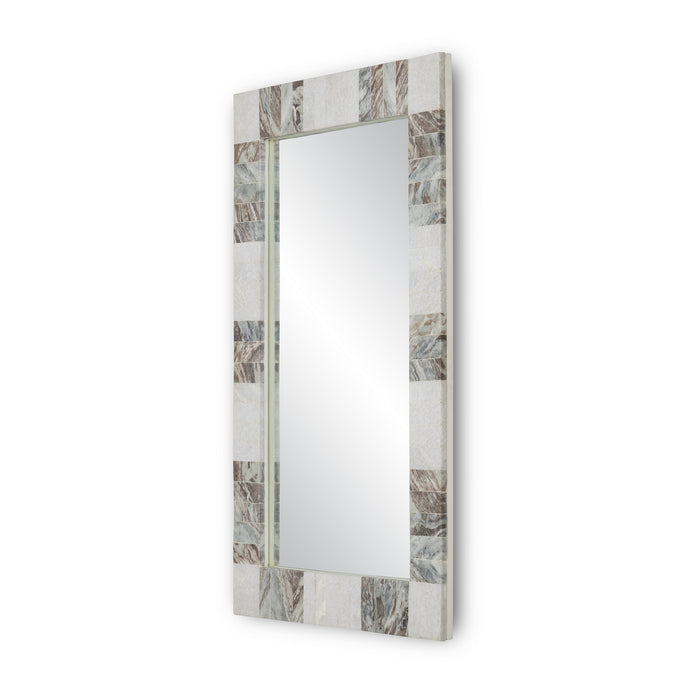 Currey and Company 1000-0132 Mirror, White/Brown/Mirror