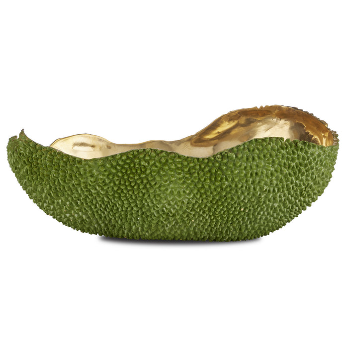Currey and Company 1200-0600 Bowl, Green/Gold