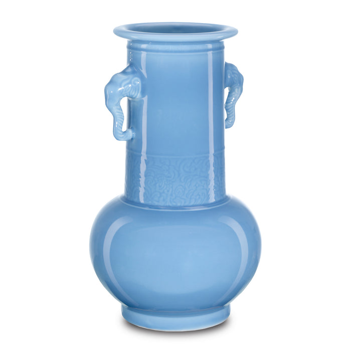 Currey and Company 1200-0608 Vase, Lake Blue