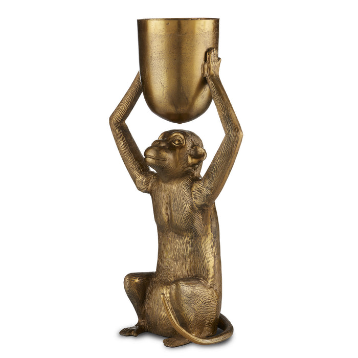 Currey and Company 1200-0645 Planter, Antique Gold