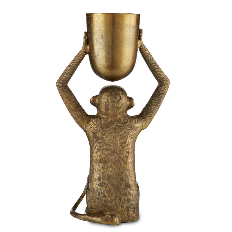 Currey and Company 1200-0645 Planter, Antique Gold